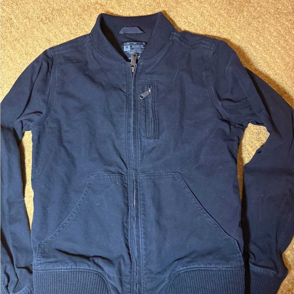 Carhartt Women's Rugged Flex Relaxed Fit Crawford Bomber Jacket Black xs